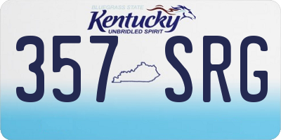 KY license plate 357SRG