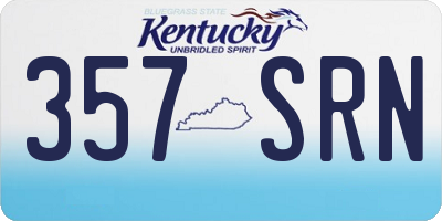 KY license plate 357SRN