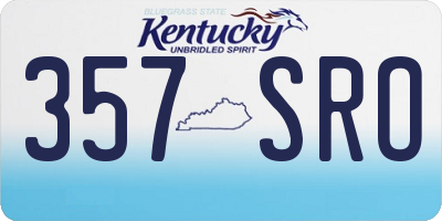 KY license plate 357SRO