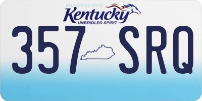 KY license plate 357SRQ