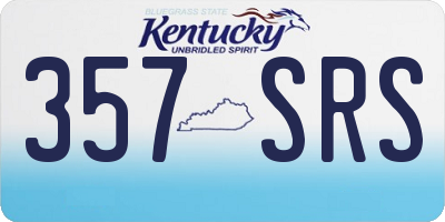 KY license plate 357SRS