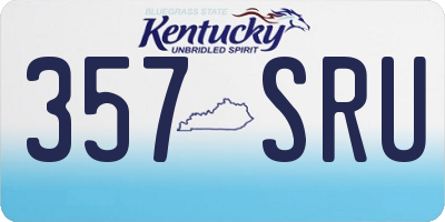 KY license plate 357SRU