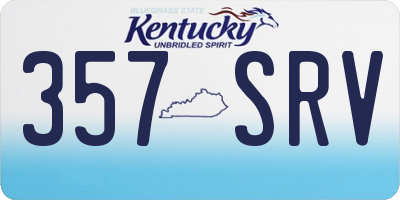 KY license plate 357SRV