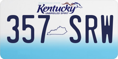 KY license plate 357SRW