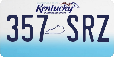 KY license plate 357SRZ