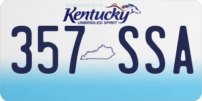 KY license plate 357SSA