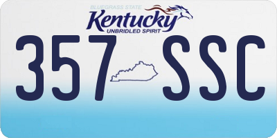 KY license plate 357SSC