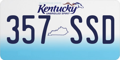 KY license plate 357SSD
