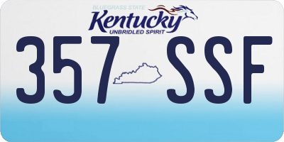 KY license plate 357SSF