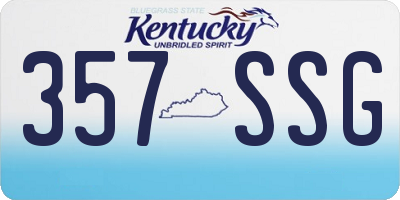 KY license plate 357SSG