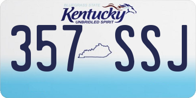 KY license plate 357SSJ