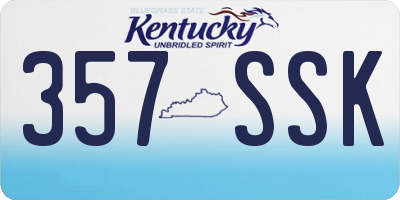 KY license plate 357SSK