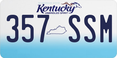 KY license plate 357SSM