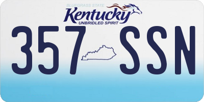 KY license plate 357SSN