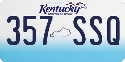 KY license plate 357SSQ
