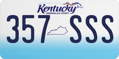 KY license plate 357SSS