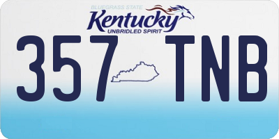 KY license plate 357TNB