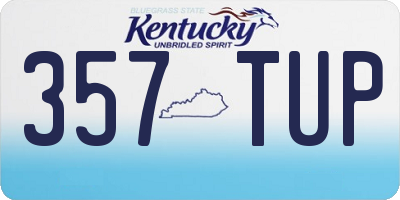 KY license plate 357TUP