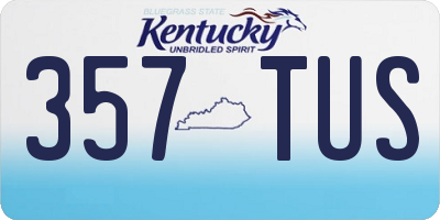 KY license plate 357TUS