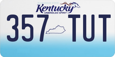 KY license plate 357TUT