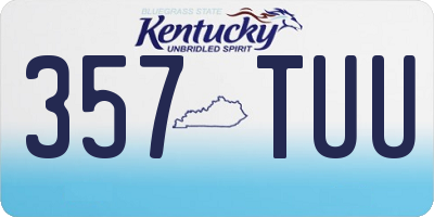 KY license plate 357TUU