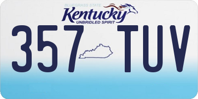 KY license plate 357TUV
