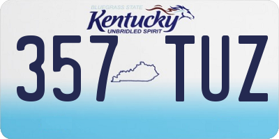 KY license plate 357TUZ