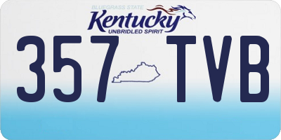 KY license plate 357TVB