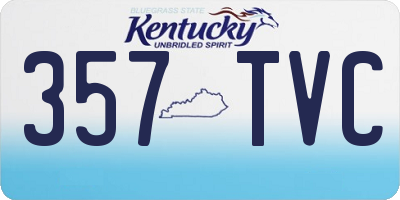 KY license plate 357TVC