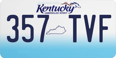 KY license plate 357TVF