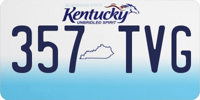 KY license plate 357TVG