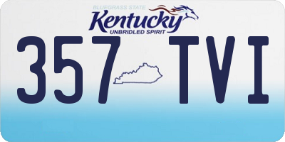 KY license plate 357TVI