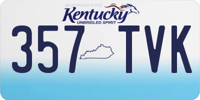 KY license plate 357TVK