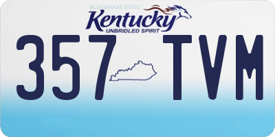 KY license plate 357TVM