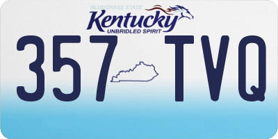 KY license plate 357TVQ