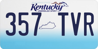 KY license plate 357TVR