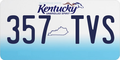 KY license plate 357TVS