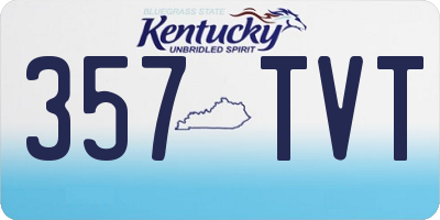 KY license plate 357TVT