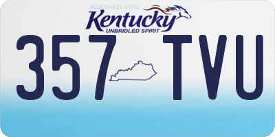 KY license plate 357TVU