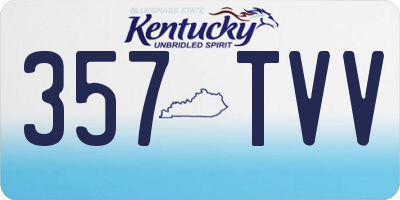 KY license plate 357TVV