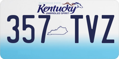 KY license plate 357TVZ