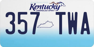 KY license plate 357TWA