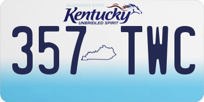 KY license plate 357TWC