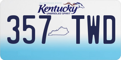 KY license plate 357TWD