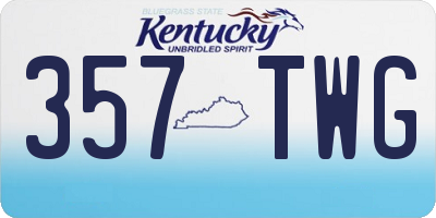 KY license plate 357TWG