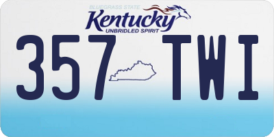 KY license plate 357TWI