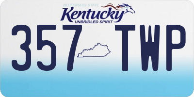 KY license plate 357TWP