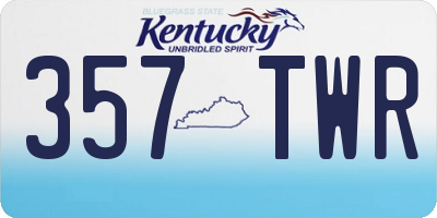 KY license plate 357TWR