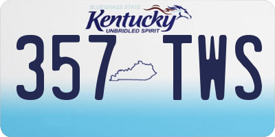KY license plate 357TWS