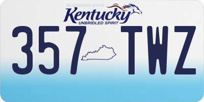 KY license plate 357TWZ